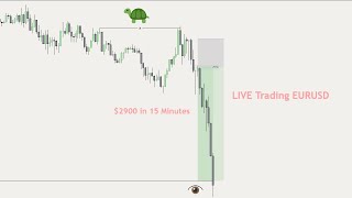 2900 in 15 Minutes Live Trading EURUSD [upl. by Elamor402]