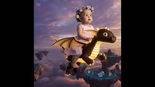 Flying high with her dragon dreams 🐉✨kanwlato BabyDragonRider MagicalAdventures [upl. by Ladew]