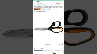 52  off Fiskars PowerArc 8quot Shop Shears Heavy Duty Serrated Stainless Steel Scissors [upl. by Tarsus]