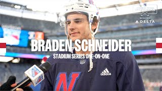 Braden Schneider Stadium Series OneOnOne  Feb 16 2024 [upl. by Nosyrb]