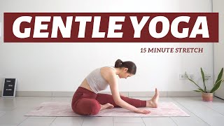 15 min Gentle Yoga Stretch  Full Body Tension Release  No Props [upl. by Aicnorev]