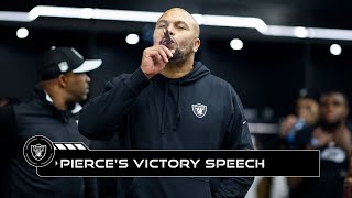 Coach Pierces Locker Room Victory Speech vs Broncos Remember This Moment  Raiders  NFL [upl. by Thin363]