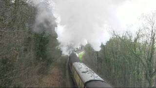 70000 Britannia storms Gresford Bank on a Loaded Test Run and Positioning Move  16032011 [upl. by Bascomb]