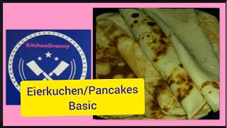 PfannkuchenEierkuchen Basis Rezept Oma Pancake Basic Recipe from Grandma wenig Zucker eng sub [upl. by Eille]