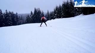 Langlauf Technik Halbpflug  Schneepflug in der Spur [upl. by Nenney]