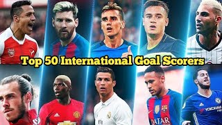 Top 50 International Goal Scorers worlddata football woowfacts7 [upl. by Alletsirhc69]