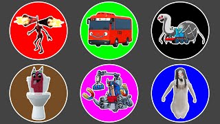 Spin Wheel Trevor Siren Lava Bus Gani Train Spider Laba Skibidi Ban Ban Magnet Titan Slendrina [upl. by Delphine]