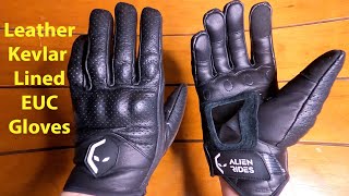 Alien Rides Kevlar Leather Gloves Review  Electric Unicycle EUC Protective Gear [upl. by Freeland348]