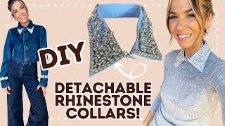 NoSew Detachable EMBELLISHED Collars  DIY w Orly Shani [upl. by Mian]