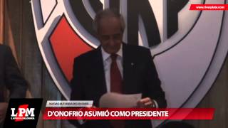 Asunción de Rodolfo DOnofrio como presidente de River [upl. by Goodill774]