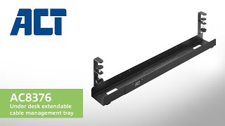 ACT AC8376 under desk extendable cable management tray [upl. by Dloreg]