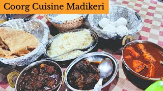 Coorg Cuisine Restaurant Madikeri Best Traditional Kodava Food in Coorg Shopping in Coorg Market [upl. by Heppman]