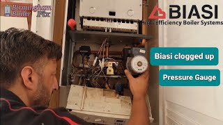 Biasi faulty pressure gauge clogged up Birmingham boiler repair UK [upl. by Checani]