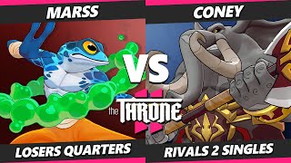 The Throne 2 TOP 8  Marss Ranno Vs Coney Loxodont Rivals of Aether 2  RoA2 [upl. by Jeminah]