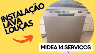 Como foi feita a instalação da lava louças midea 14 serviços [upl. by Atnuahs]