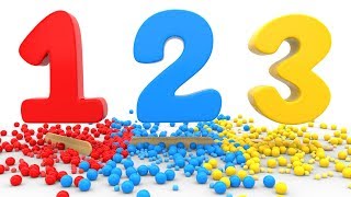 Learn Numbers with Surprise Soccer Balls and Color Balls  Numbers and Colors Collection [upl. by Asit]