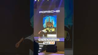 Insane talent at Porsche hyd launch event 🔥 talent painting indiantalent shortsfeed porsche [upl. by Gunilla]