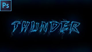 Lightning Thunder Bolt Text Effect on Photoshop  Photoshop Tutorials  Destiny of Tutorials [upl. by Digdirb]