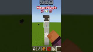 Minecraft Logic 🤑🤫😈 shorts minecraft minecraftlogic gaming [upl. by Ruthy]