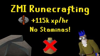 ZMI Runecrafting Guide 115k xphr amp No Stamina Pots [upl. by Natalia]