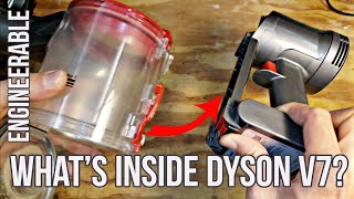 Whats Inside Dyson V7 Battery Cordless Vacuum Cleaner Motor Head Take Apart [upl. by Arev83]