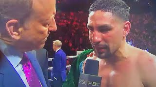 DANNY GARCIA IMMEDIATE REACTION QUITTING VS ERISLANDY LARA POST FIGHT INTERVIEW [upl. by Suh]