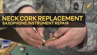 Neck Cork Replacement Saxophone Instrument Repair [upl. by Aikaj131]