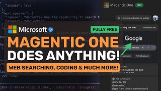 Microsofts Magentic One This FREE AI AGENT can CONTROL BROWSER DO CODING amp MORE [upl. by Hathcock149]