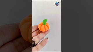 🎃 Clay Pumpkin Making 🎃  Halloween Pumpkin shorts halloween art [upl. by Hplar]