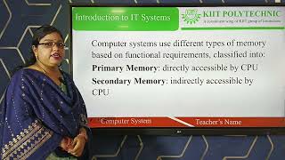 Computer SystemIntroduction to IT Systems [upl. by Matheson]