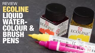 Review Ecoline Inks and Brush Pens [upl. by Kina106]