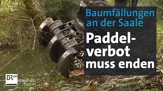 Baumfällungen an der Saale Ende des Paddelverbots in Sicht [upl. by Danella818]