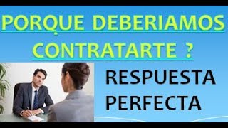 PORQUE DEBERIAMOS CONTRATARTE COMO RESPONDER  PORQUE DEBERIAMOS CONTRATARTE RESPUESTA [upl. by Klina]