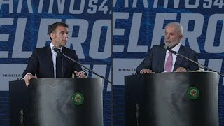 Lula reafirma interesse do Brasil pela tecnologia nuclear francesa  AFP [upl. by Yedsnil]