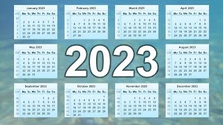 Calendar 2023 [upl. by Palmore]