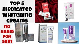 top 5 medicated whitening creamsskin lightning creamhow to fair skinbest night creamsnightcream [upl. by Lamar441]