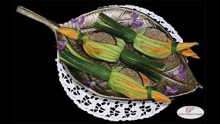 Fleurs de courgettes farcies au foie gras et à la truffe dété [upl. by Eahsel328]