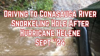 Driving to Conasauga River Snorkeling Hole after Hurricane Helene Sept 2024 ASMR CHEVY Tahoe 53 V8 [upl. by Rani]