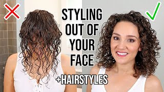 How Style Your Front Curls Out of your Face  4 Simple Hairstyles [upl. by Eltsyrk]