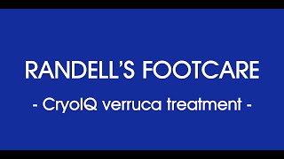 CryoIQ for the treatment of Verruca at Randells Footcare [upl. by Nimajaneb]