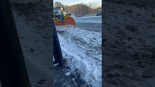 Snow plow tractor near the busstop shortsvideo vehicles shorts [upl. by Alyal659]