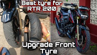 Upgrade Apache RTR 200 Front tyre  MRF nylo grip Zapper 🔥 [upl. by Ahsienat410]