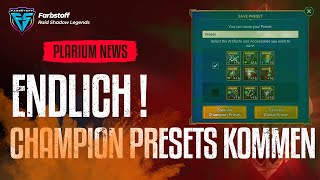 Raid Shadow Legends  ENDLICH   Champion AusrüstungsPresets kommen  15 Jahrestag von Plarium [upl. by Bergeron]