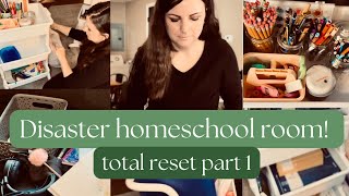 Homeschool Room Clean Out Part 1 [upl. by Barbaraanne]