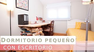 DORMITORIO PEQUEÑO con ESCRITORIO  Ideas sencillas con Decogarden [upl. by Htebilil442]