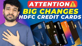 BIG BREAKING HDFC Bank Credit Cards Huge Changes Announced [upl. by Englebert197]