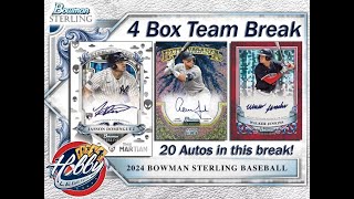 2024 Bowman STERLING 4 Box Team Break 1 eBay 100924 [upl. by Kra397]