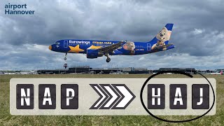 Eurowings landing at Hannover airport HAJ  Airbus A320 Europa Park Livery [upl. by Courtund664]