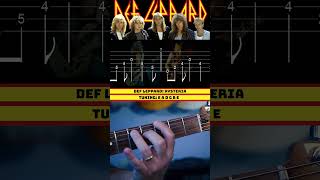 Hysteria Def Leppard Guitar Riff with Tab [upl. by Tatman]