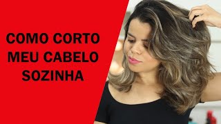 COMO CORTO MEU CABELO CURTO EM CAMADAS SOZINHA EM CASA  PASSO A PASSO [upl. by Andreas707]